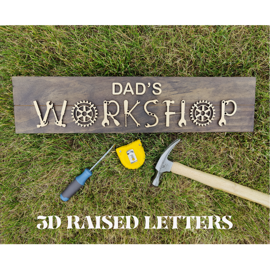 Personalized Wooden Gym Sign for Men, 15x6 | 5 Rustic Wood Colors Options  | Husband from Wife, Daughter, Son, Fathers Day Gift For Dad, Grandpa